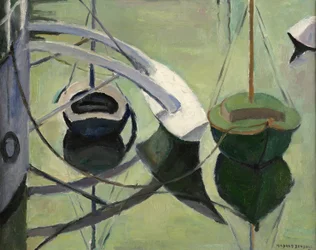 Heiluri ja sen heijastus, n. 1935 (öljy kankaalle asetettu paperille)